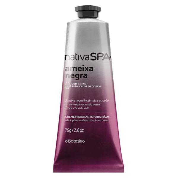 CREME DE MÃOS NATIVA SPA AMEIXA NEGRA, 75GR